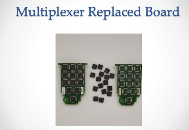 Probe multiplexer replaced board