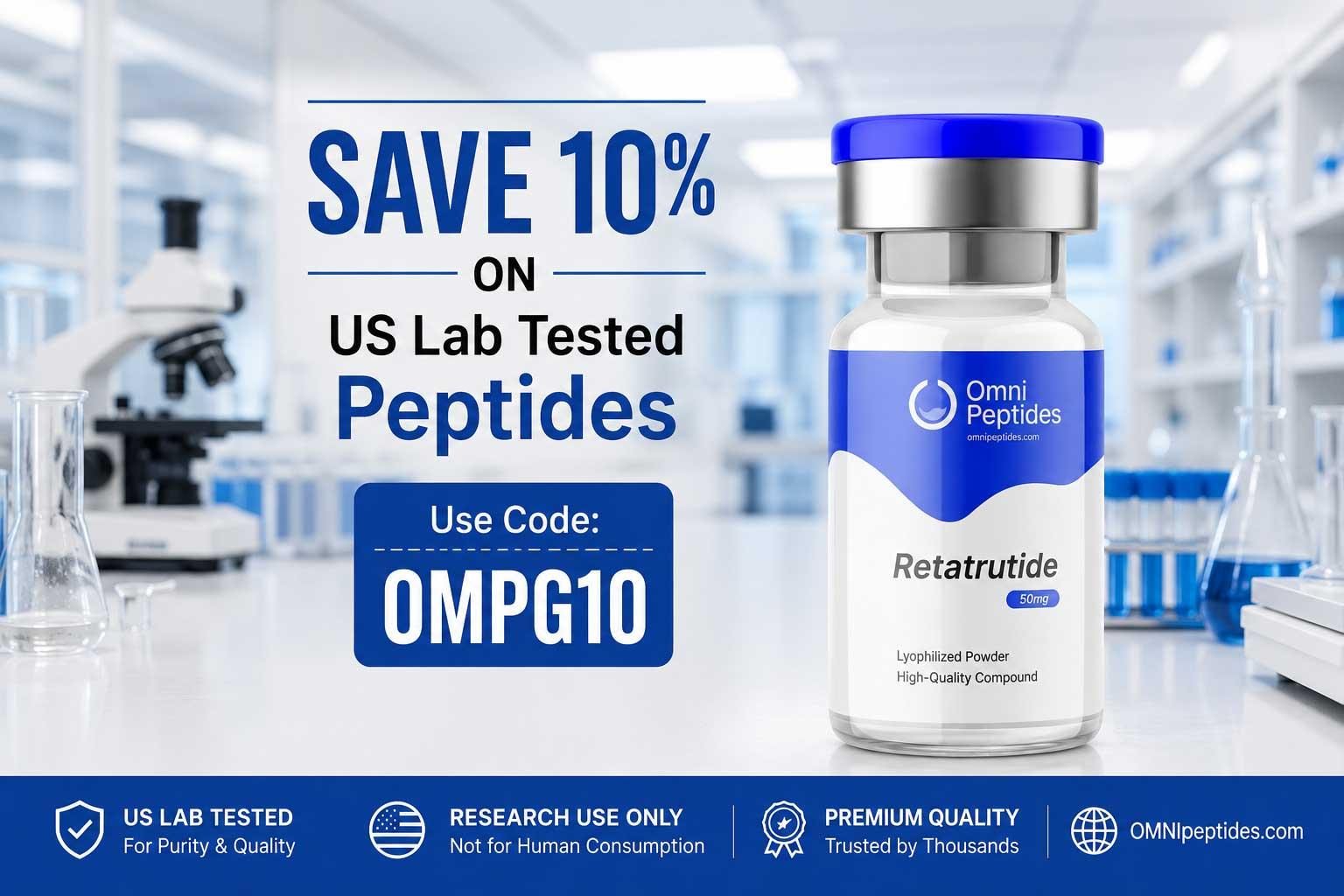 Save 10% on US Lab Tested Peptides - Omni Peptides